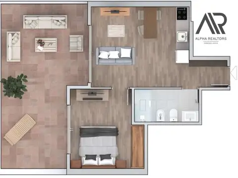 Departamento en Venta de 1 dormitorio