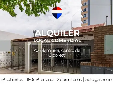 ALQUILER LOCAL AV. ALEM 588  CIPOLLETTI RÍO NEGRO
