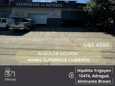 ALQUILER DE GALPON + OFICINAS