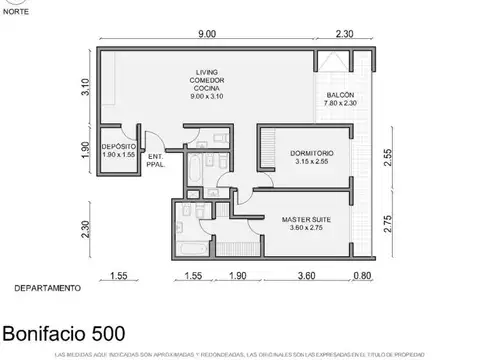 Departamento 3 ambientes con 3 baños