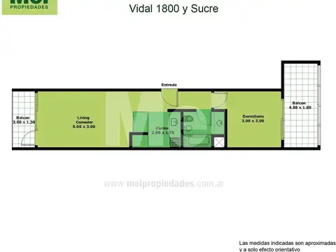 Vidal 1800, Piso 1