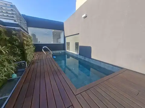 Monoambiente amoblado y equipado con balcón aterrazado y amenities sobre Av Triunvirato 3300