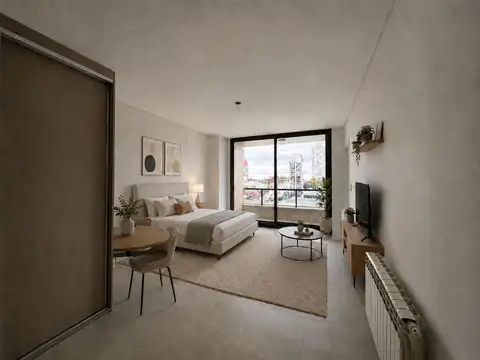 Venta monoambiente con balcón en edificio Ana de Fundar, Lisandro de la Torre, Rosario