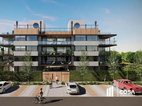 Venta departamento 3 dormitorios a estrenar con jardín Piedra Negra Condominio Aldea Fisherton