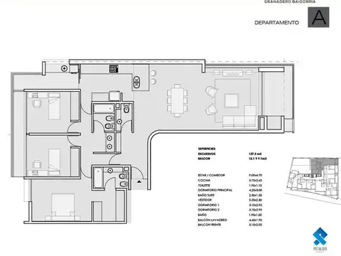 Departamento en Venta de 3 dormitorios