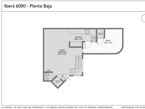 Depto Tipo Casa en Venta de 1 dormitorio