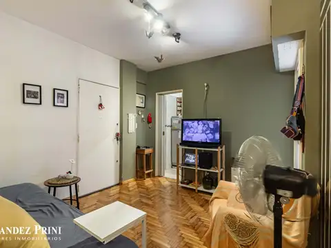 Departamento 2 ambientes con patio con techo corredizo en Palermo