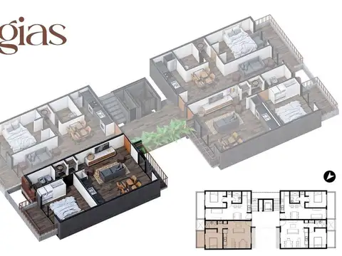 Departamento de 1 Dorm con Balcón Interno B° Provi