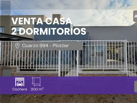 VENTA DE CASA 2 DORMITORIOS EN LA CASONA PLOTTIER